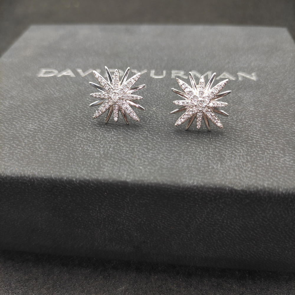 David Yurman Sunflower Diamond Stud Earrings - Picture 4 of 9